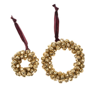 Gold Jingle Bell Wreath Ornament