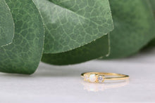 Load image into Gallery viewer, Petite Opal and CZ Ring