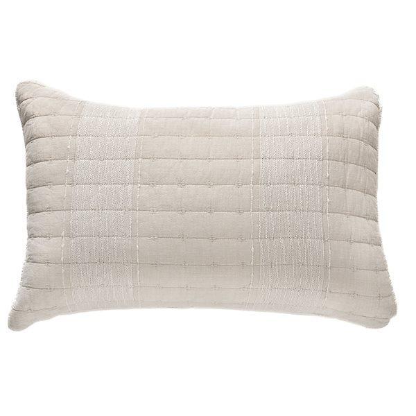 Natural Toned Embroidered Pillow Shams