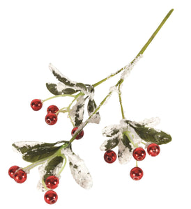 Mini Snowy Mistletoe Pick