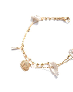 Gold Shelly Anklet