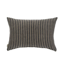 Load image into Gallery viewer, Lumbar Pinstripe Grey Linen Pillow