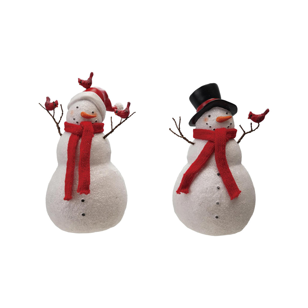 Cheery Snowman with Birds