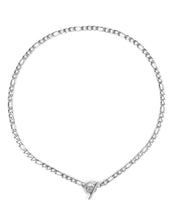 Load image into Gallery viewer, Silver Large Figaro Chain Necklace