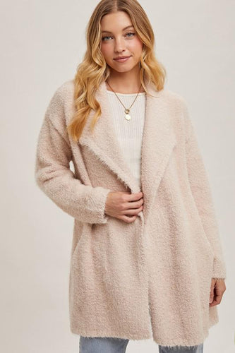 Oatmeal Roslyn Drape Cardigan