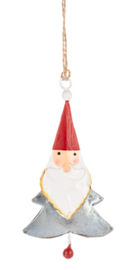 Santa Tin Ornaments