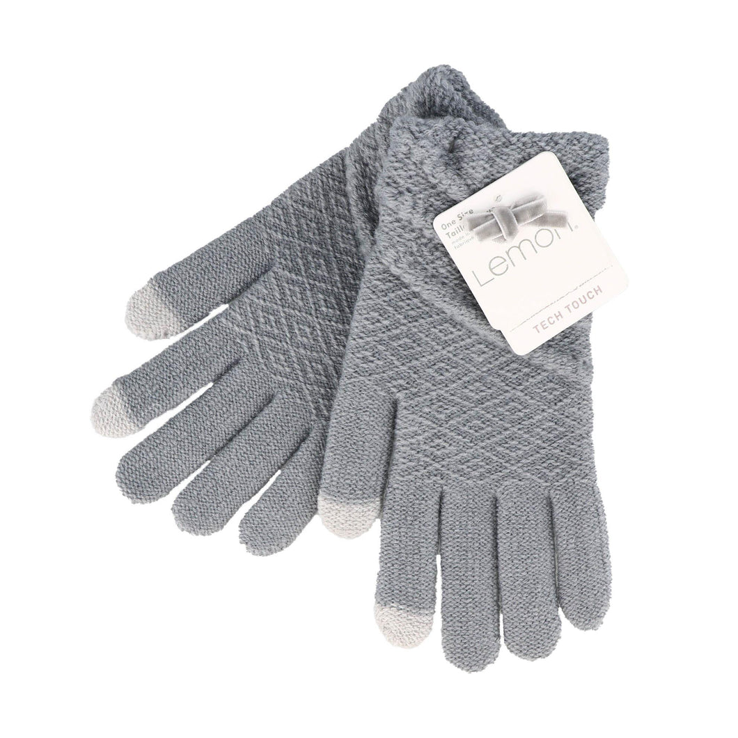Grey Cozy Tech Gloves