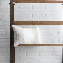 Load image into Gallery viewer, Natural Classic Linen Stripe Lumbar Cushion