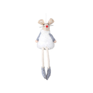 White Fur Madeline Mouse Ornament