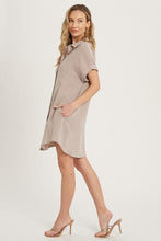 Load image into Gallery viewer, Taupe Camilla Shirt Dress