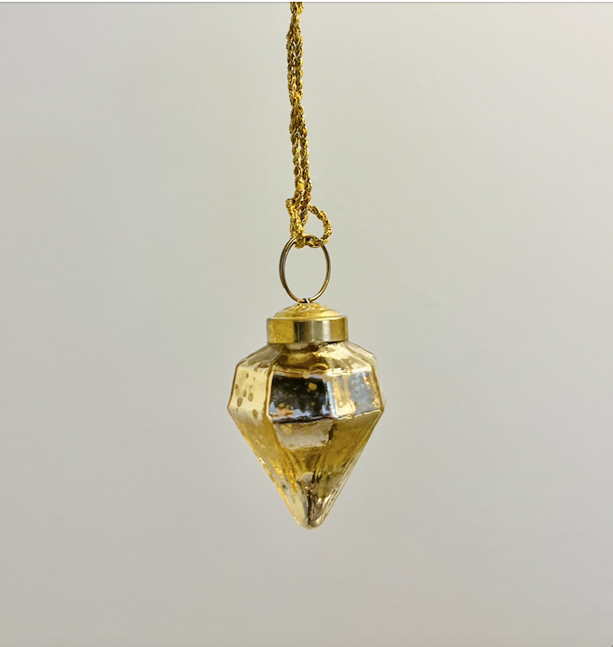 Antique Gold Mercury Glass Ornaments