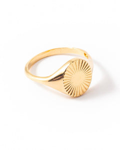 Gold Oro Sun Signet Ring