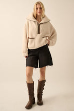 Load image into Gallery viewer, Cream Sienna Sherpa Pullover Jacket