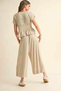 Tilda Straw Smocked Pants