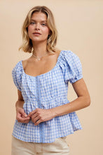 Load image into Gallery viewer, Powder Blue Babydoll Top