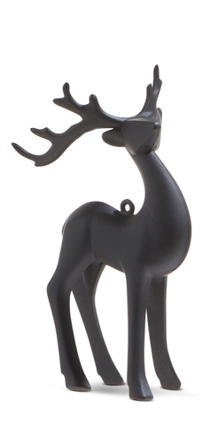 Matte Black Deer Ornaments