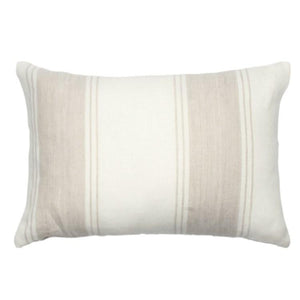 Natural Classic Linen Stripe Lumbar Cushion
