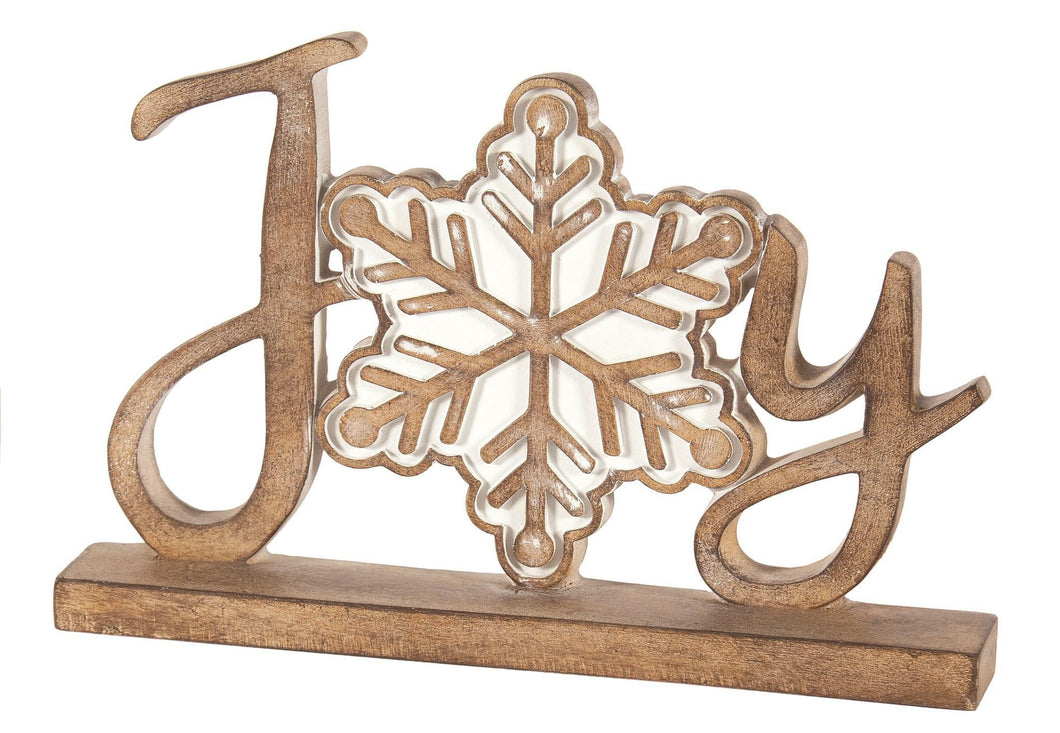 Joy Snowflake Table Top Decor