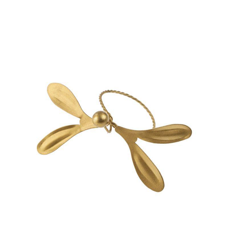 Gold Mistletoe Napkin Ring