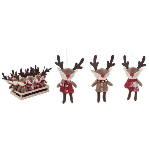 Plush Reindeer Ornaments