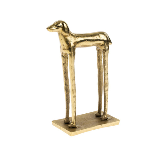 Gold Doggy Long Legs Statue