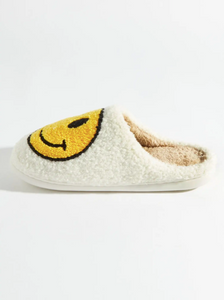 Yellow Smiley Slippers