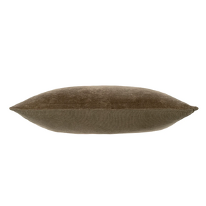 Lumbar Carob Vera Velvet Pillow