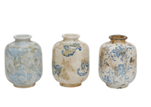 Load image into Gallery viewer, Blue Distressed Terracotta Vases