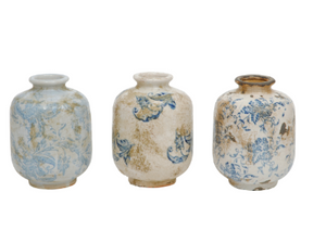 Blue Distressed Terracotta Vases