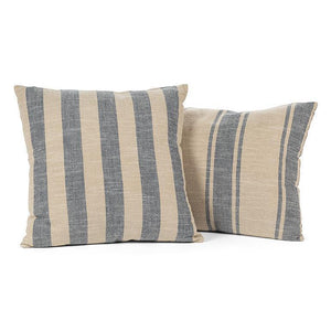 Blue & Natural Harbour Stripe Cushion