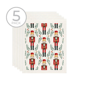 Set of 5 Nutcracker Sponge Cloths