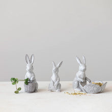 Load image into Gallery viewer, Stoneware Rabbit with Basket