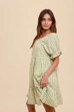 Load image into Gallery viewer, Green Molly Meadow Gingham Dress