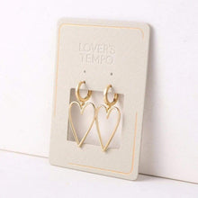 Load image into Gallery viewer, Lovestruck Heart Hoop Earrings