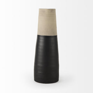 Large Hindley Black Two-Toned Vase