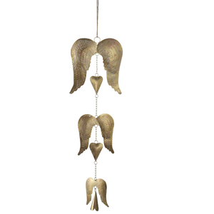 Hanging Angel Wings with Bell Wind chime