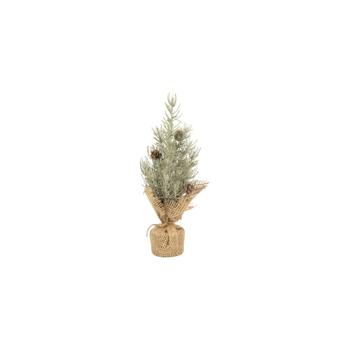 Pale Green Faux Balsam Tree in Burlap Base