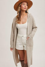 Load image into Gallery viewer, Oatmeal Willow Hoodie Cardigan