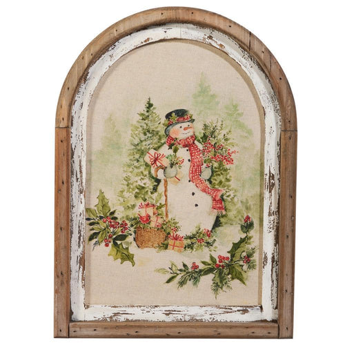 Watercolour Holiday Snowman Wall Art