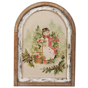 Watercolour Holiday Snowman Wall Art