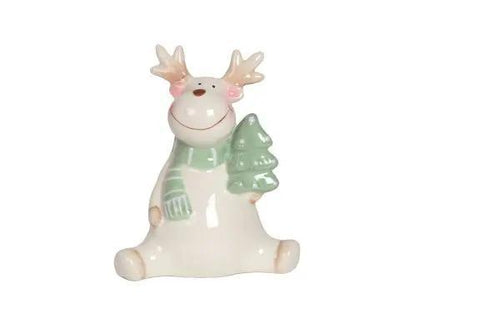 Ceramic Reindeer Figurine
