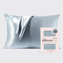 Load image into Gallery viewer, Queen Haze Blue Satin Pillowcase