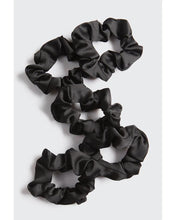 Load image into Gallery viewer, Black Satin Sleep Scrunchies