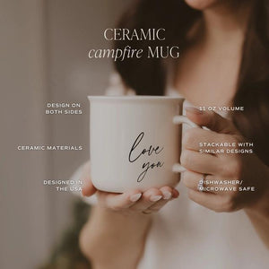 Love You Campfire Style Mug