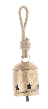 Load image into Gallery viewer, Gold Star Bell Ornament