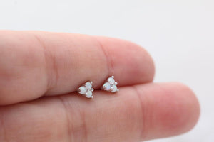 Micro Opal Pyramid Studs