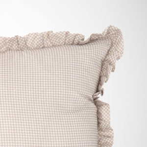 Savannah Gingham Mushroom Pillow