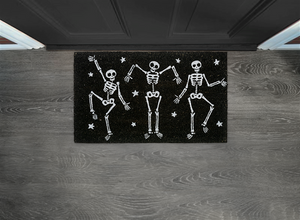 Black & White Skeleton Doormat *in store pickup only