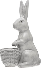 Load image into Gallery viewer, Stoneware Rabbit with Basket