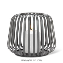 Load image into Gallery viewer, Grey Cage Lanterns with LED Candle